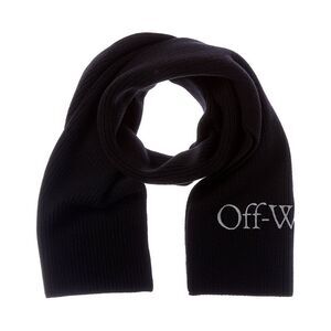 Off-White™ Knit Wool Scarf, Black